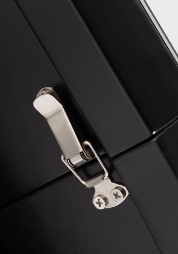 KAVE HOME Vashti spisebord, med butterfly bordplate - klart glass og sort stl (120)