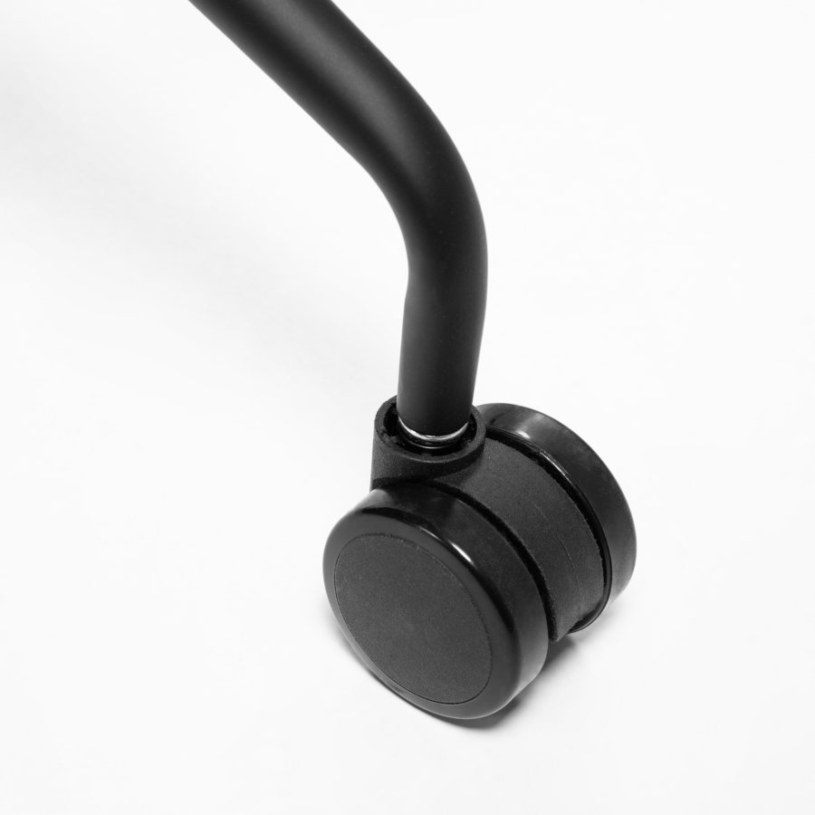 KAVE HOME Yvette kontorstol, med armlener - mrkegrtt stoff og sort stl