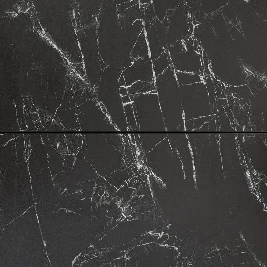 KAVE HOME Vashti spisebord, med butterfly bordplate - glass og grtt porselen og sort stl (120(160) 