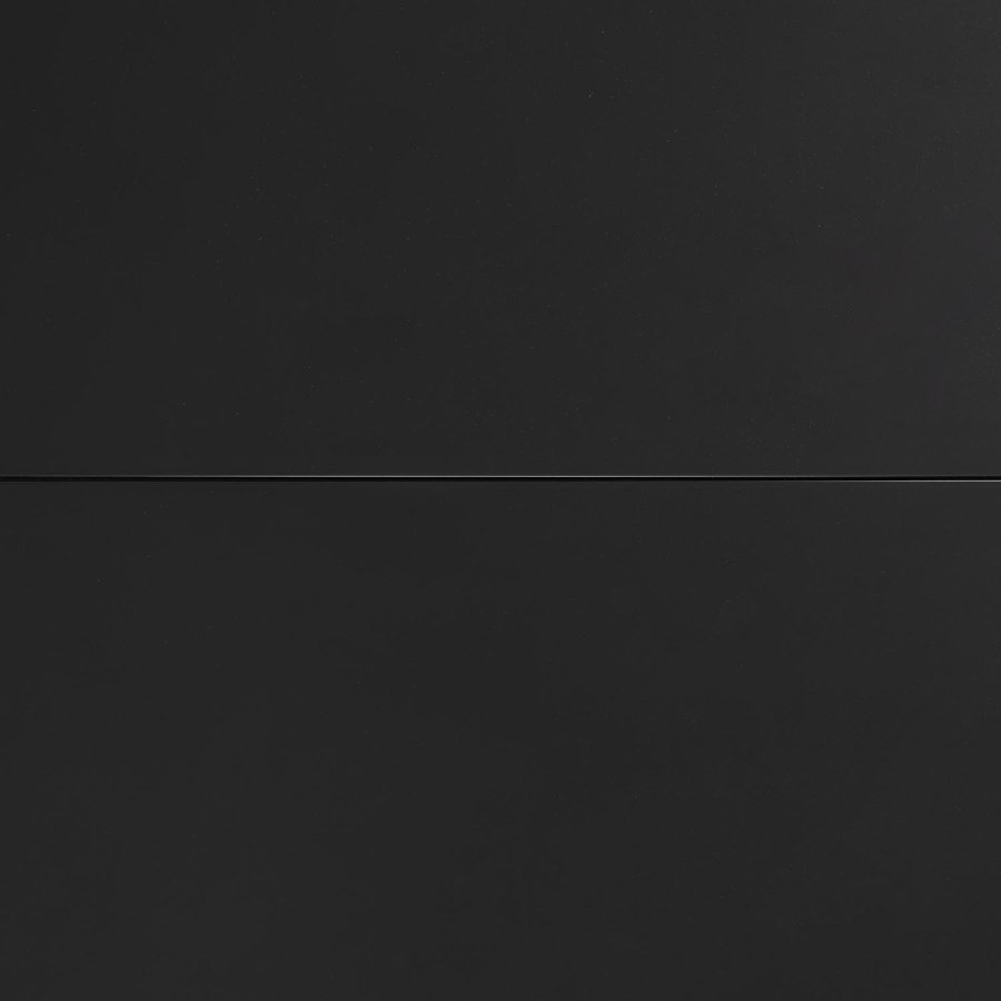 KAVE HOME Atminda spisebord, med uttrekk - klart glass og sort stl (160(210)x90) 