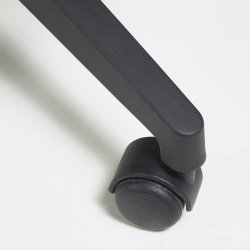 Melva skrivebordsstol, justerbar, m. arml�n, hjul   og drejefunktion - sort stof og plast