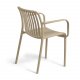KAVE HOME Isabellini hagestol, med armlener - beige polypropylen