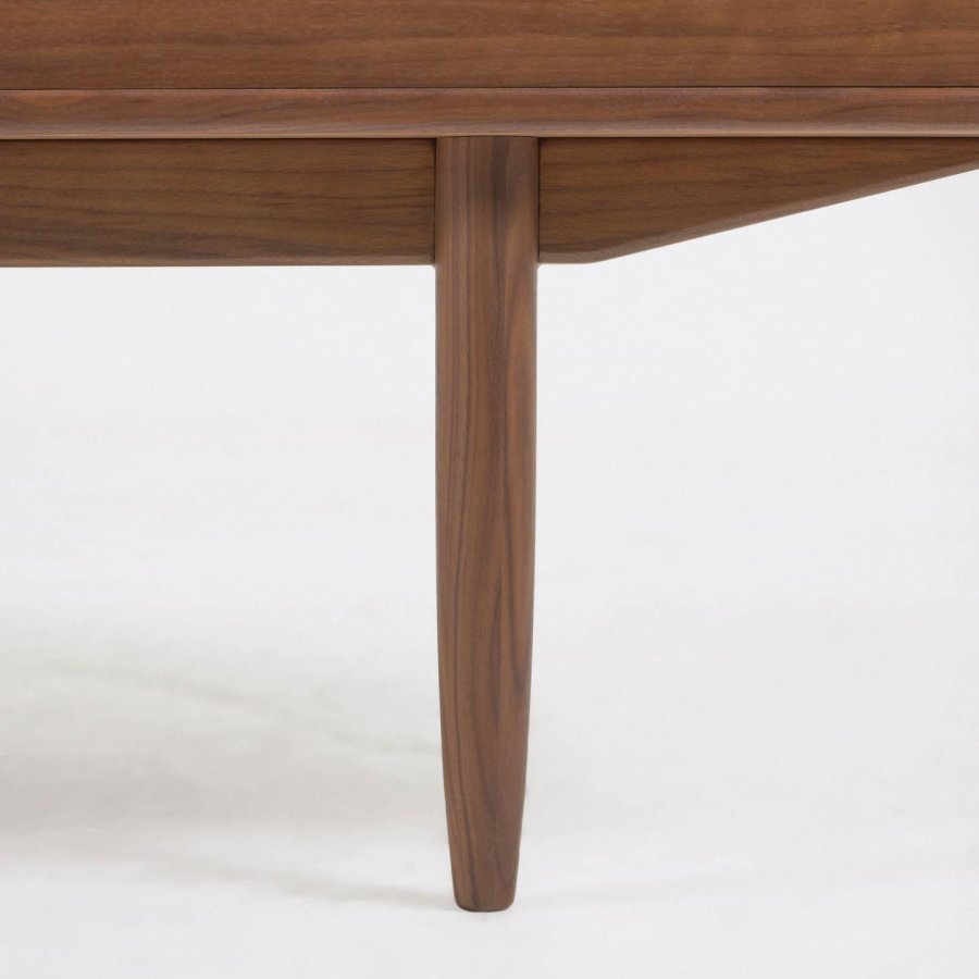 KAVE HOME Carolin skjenk, m. 2 skyvedrer og 1 skuff - brun valnttfiner og valntttre (180x83,8)