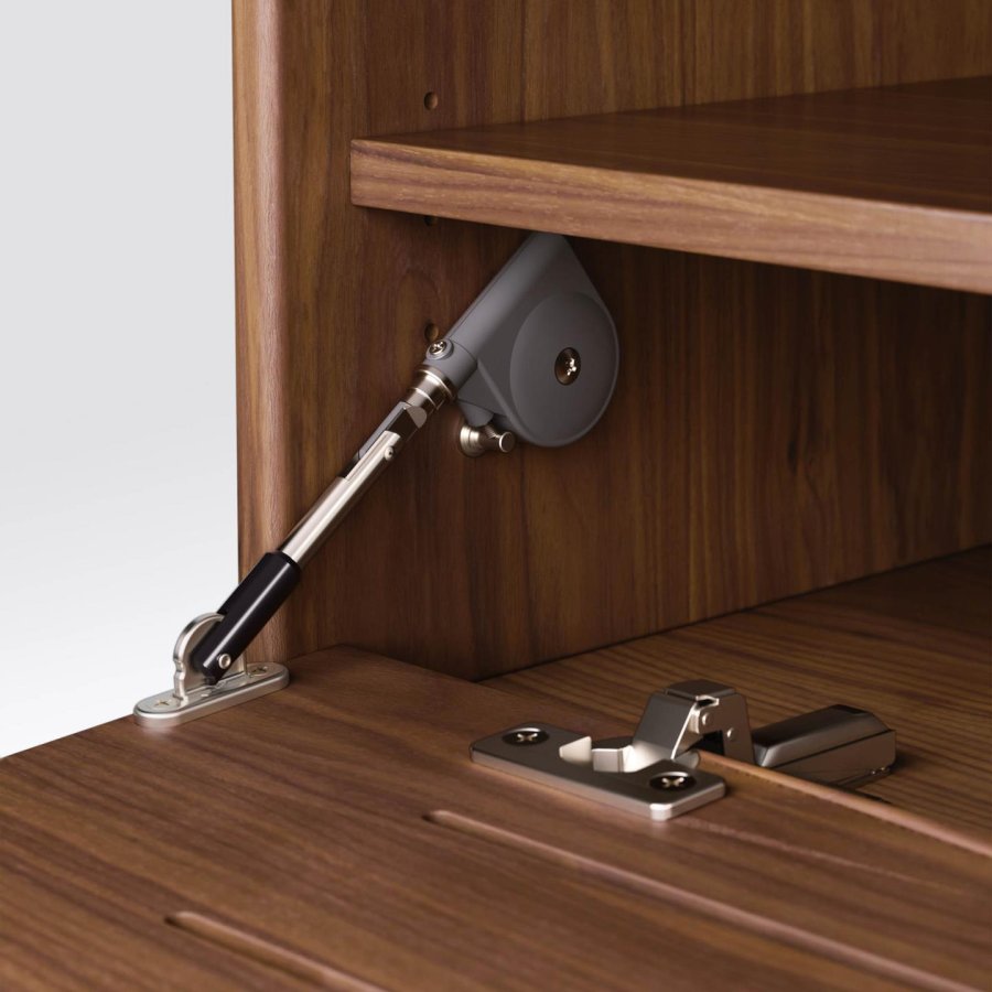 KAVE HOME Carolin TV-bord, m. 1 dr og 1 skuff - brun valnttfiner og valntttre (180x45)