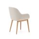 KAVE HOME Konna stol i beige med ben i heltre ask i naturlig utfrelse