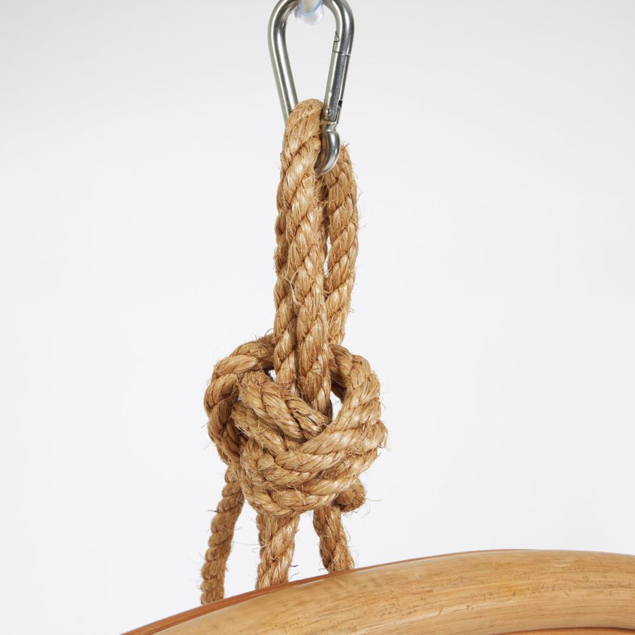 KAVE HOME hengestol, med pute og stativ - naturrotting og lysegr metall