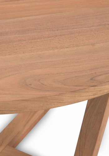 KAVE HOME Nahla spisebord, rundt - naturlig akasietre (120)