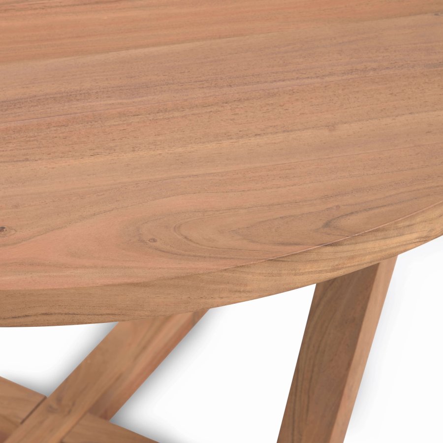 KAVE HOME Nahla spisebord, rundt - naturlig akasietre (120)