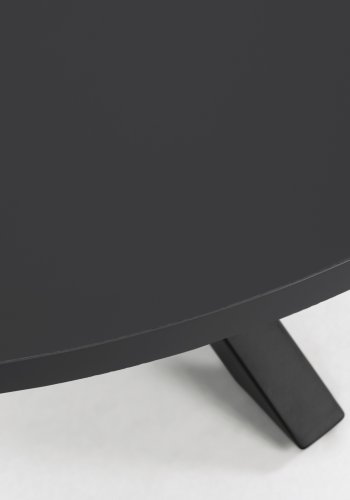 KAVE HOME Full Argo spisebord, rundt - svart tre og sort stl (120)