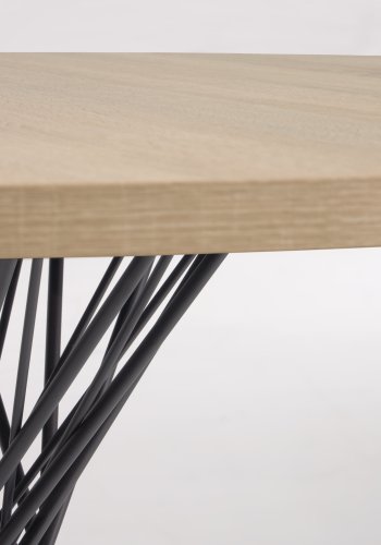 KAVE HOME Niut matbord, runt (�: 120cm), tr&auml; (MDF) i naturlig finish med st�lben