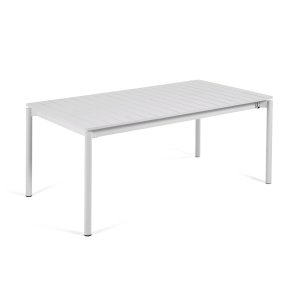 KAVE HOME Zaltana havebord, m. 1 tillgsplade - lysegr aluminium (180(240)x100)