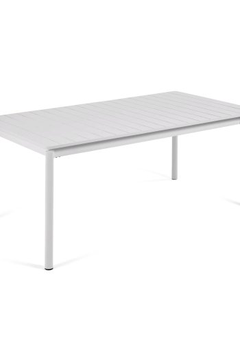 KAVE HOME Zaltana uttrekkbart utebord laget av aluminium i lys gr utfrelse, 180 (240) x 100