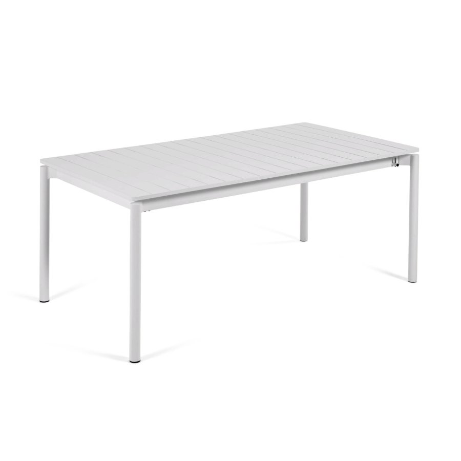 KAVE HOME Zaltana uttrekkbart utebord laget av aluminium i lys gr utfrelse, 180 (240) x 100