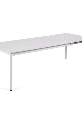 KAVE HOME Zaltana uttrekkbart utebord laget av aluminium i lys gr utfrelse, 180 (240) x 100
