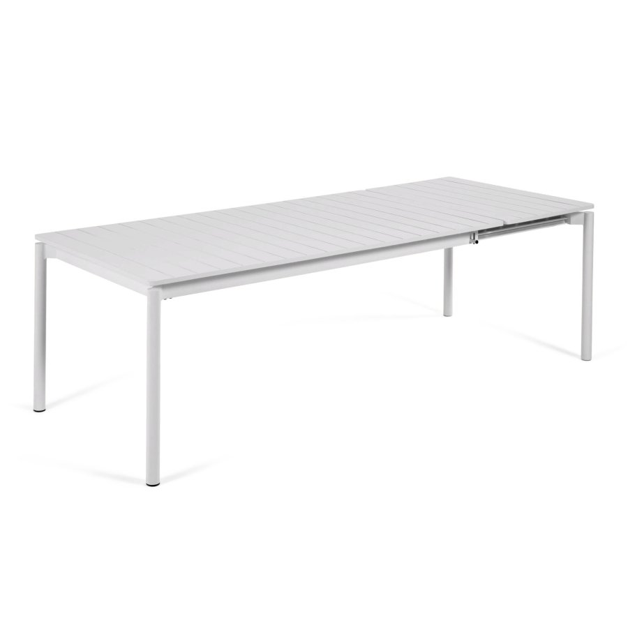 KAVE HOME Zaltana uttrekkbart utebord laget av aluminium i lys gr utfrelse, 180 (240) x 100