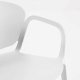 KAVE HOME Ania hagestol, med armlener - hvit polypropylen