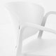 KAVE HOME Ania hagestol, med armlener - hvit polypropylen