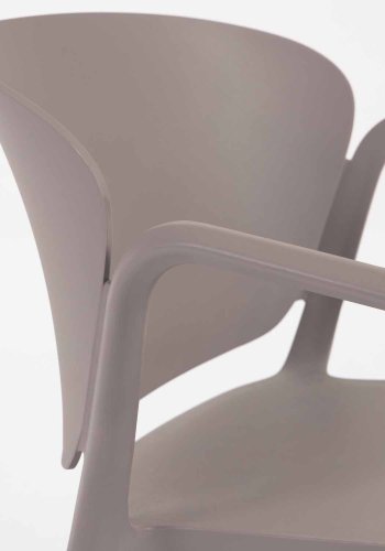 KAVE HOME Ania hagestol, med armlener - brun polypropylen