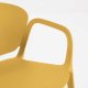 KAVE HOME Ania hagestol, med armlener - gul polypropylen