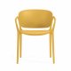 KAVE HOME Ania hagestol, med armlener - gul polypropylen