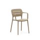 KAVE HOME Morella hagestol, med armlener - beige plast