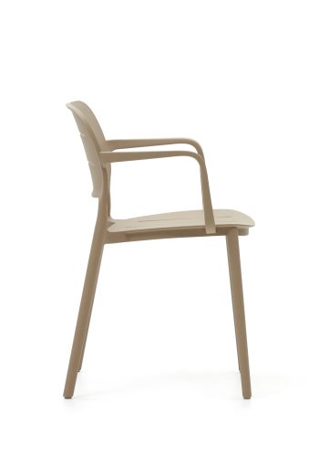KAVE HOME Morella hagestol, med armlener - beige plast