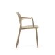 KAVE HOME Morella hagestol, med armlener - beige plast