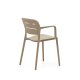 KAVE HOME Morella hagestol, med armlener - beige plast