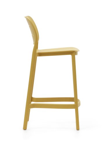 KAVE HOME Morella utendrs barkrakk, med rygg og fotsttte - sennepsgul plast