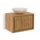 KAVE HOME Taciana baderomsskap, m. 1 dr - naturlig teak (60x40)