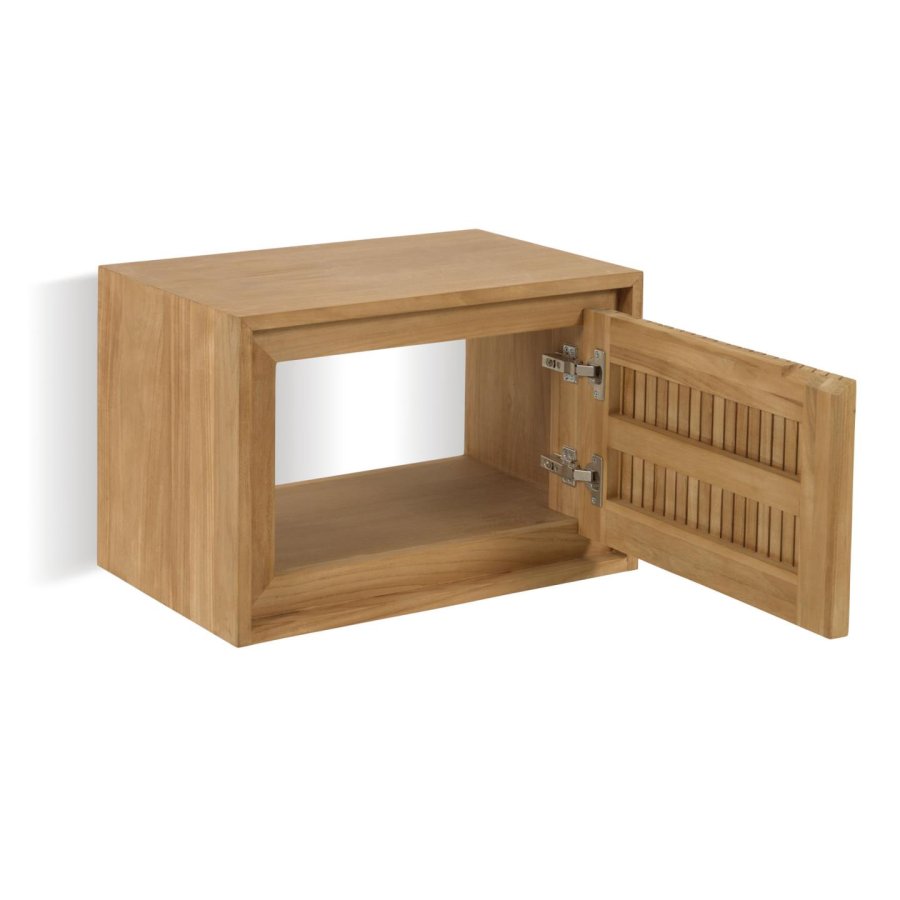 KAVE HOME Taciana baderomsskap, m. 1 dr - naturlig teak (60x40)