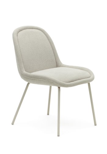 KAVE HOME Aimin spisestuestol - beige chenille og beige stl