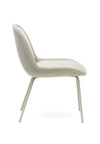 KAVE HOME Aimin spisestuestol - beige chenille og beige stl