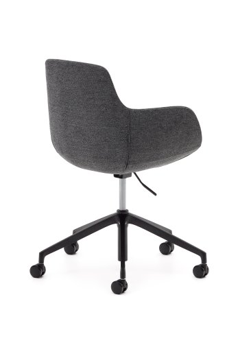 KAVE HOME Tissiana kontorstol i m�rkegr� og aluminium med svart utf�relse