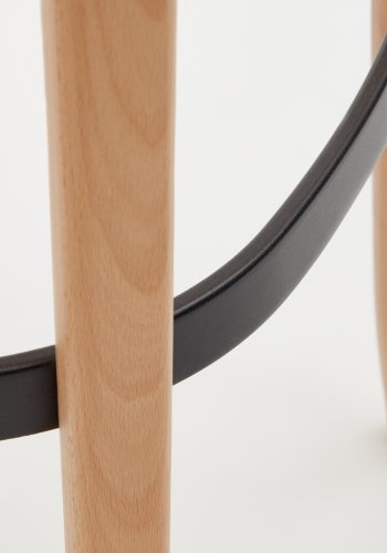 KAVE HOME Romane barkrakk, med ryggsttte og fotsttte - naturlig rotting og naturlig/svart ask finer/bk