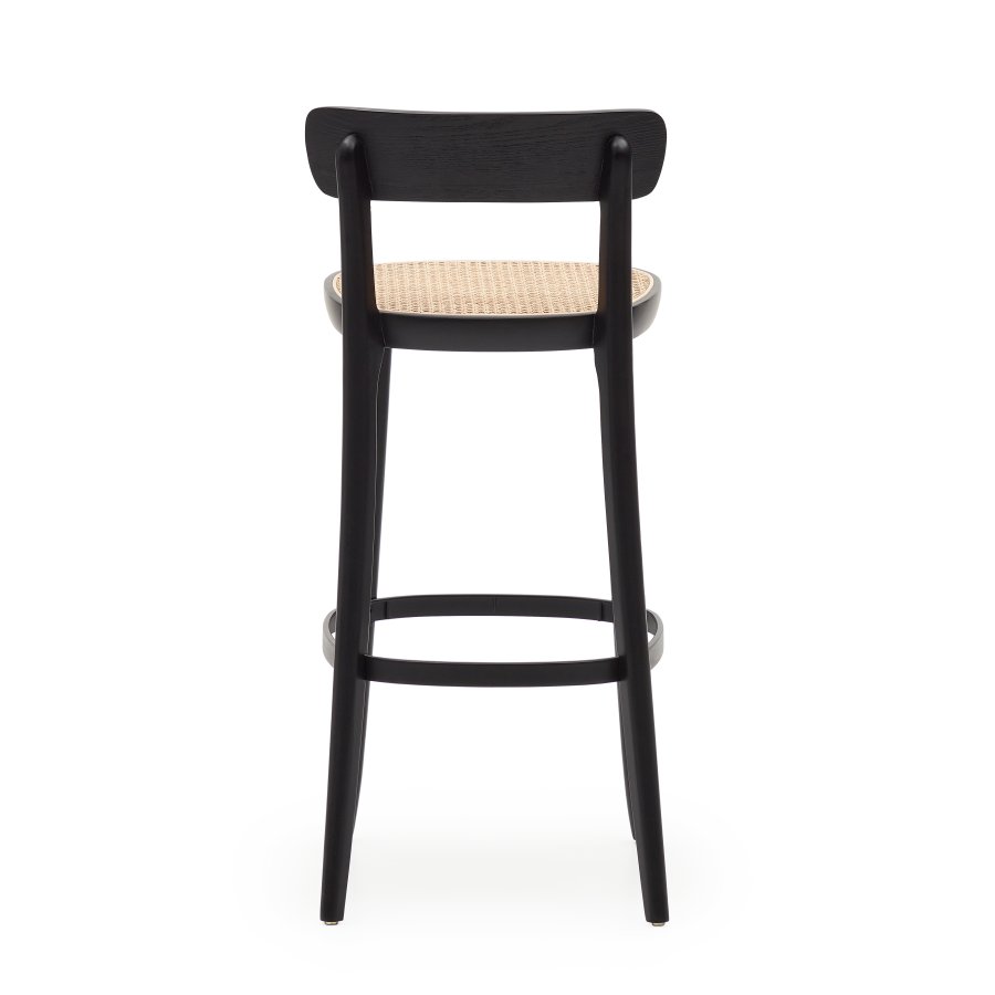 KAVE HOME Romane barkrakk, med ryggsttte og fotsttte - naturlig rotting og svart ask finer/bk