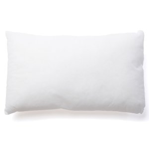 KAVE HOME Fluff fyldpude - hvid stof i genbrugsfibre og polyesterfiber (50x30)