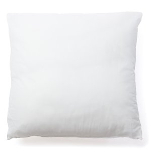 KAVE HOME Fluff fyldpude, kvadratisk - hvid stof i genbrugsfibre og polyesterfiber (45x45)