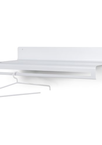 SPINDER DESIGN Wave klesstativ, m hylle - hvit stl (B:78)