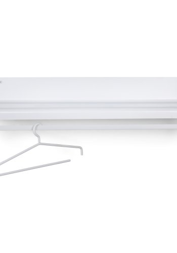 SPINDER DESIGN Wave klesstativ, m hylle - hvit stl (B:78)