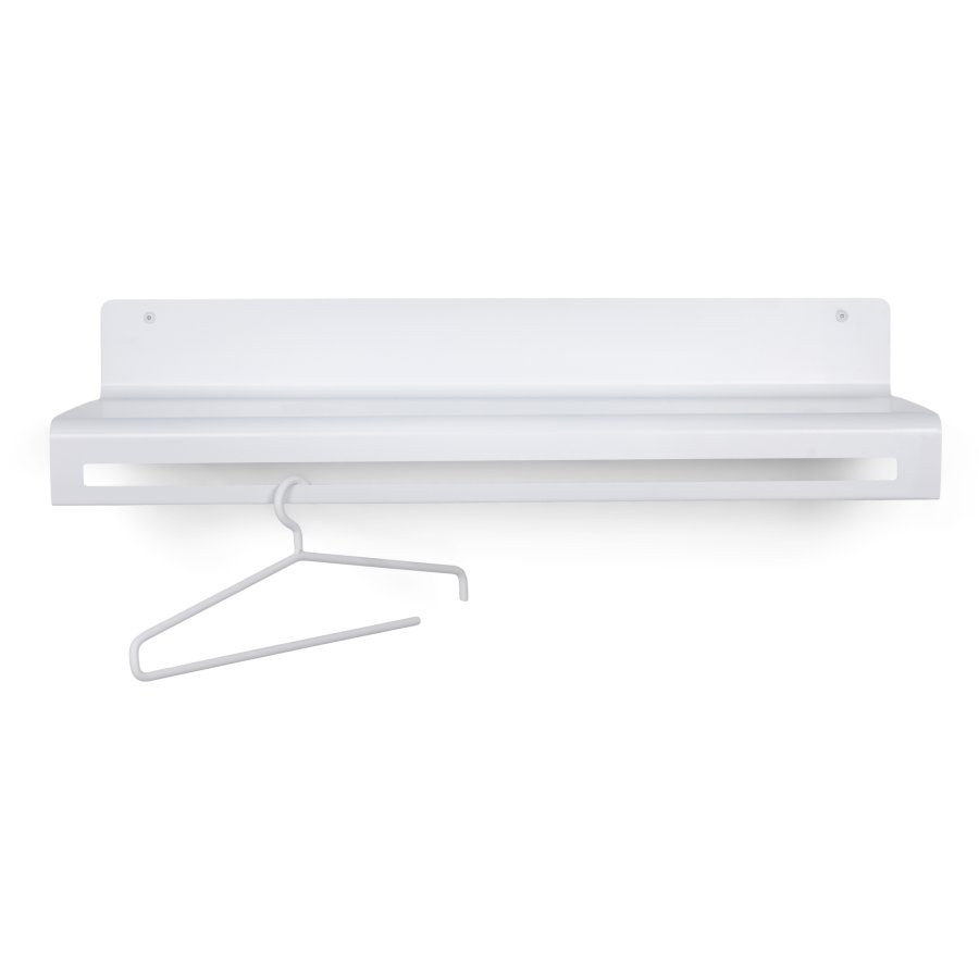 SPINDER DESIGN Wave klesstativ, m hylle - hvit stl (B:78)