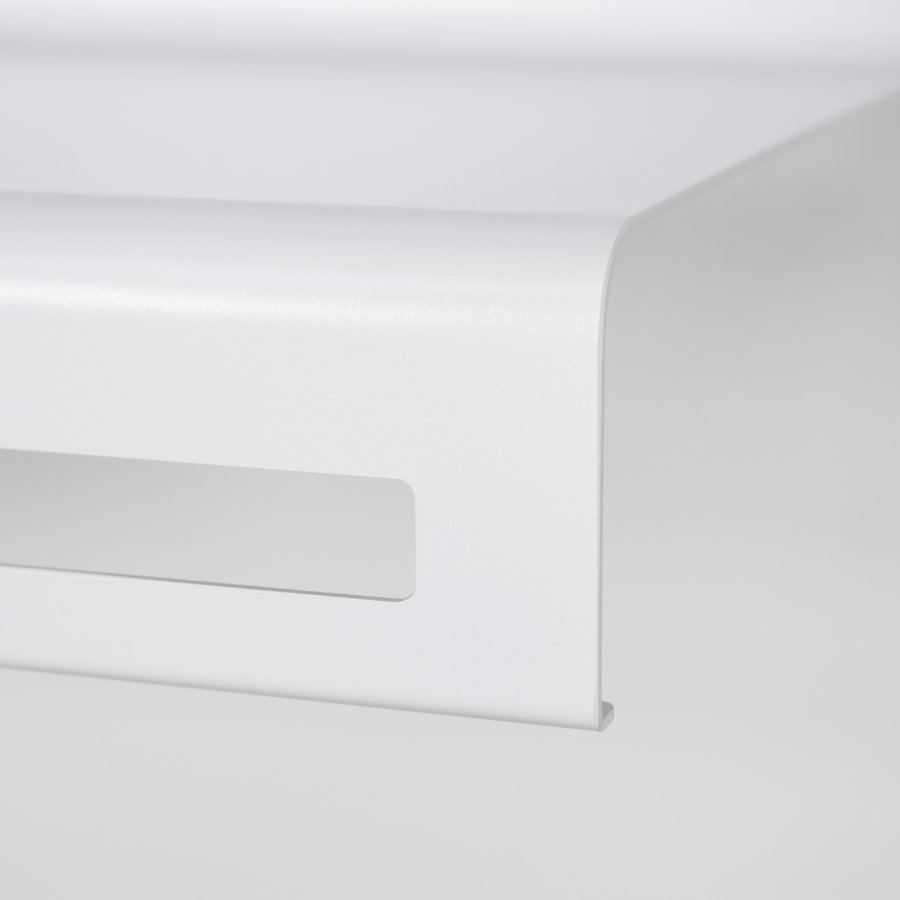 SPINDER DESIGN Wave klesstativ, m hylle - hvit stl (B:78)