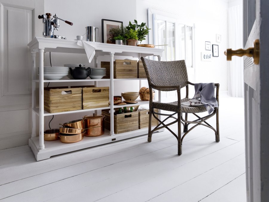 NOVASOLO Wickerworks Squire spisestol - flettet rotting med armlener