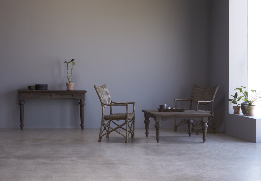 NOVASOLO Wickerworks Squire spisestol - flettet rotting med armlener