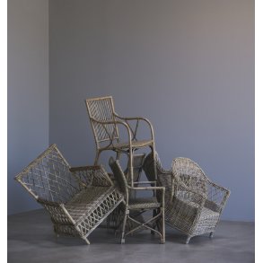 NOVASOLO Wickerworks Squire spisebordsstol - flettet rattan m. armlæn