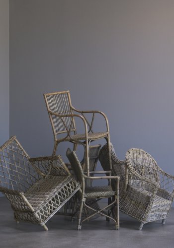 NOVASOLO Wickerworks Squire spisestol - flettet rotting med armlener