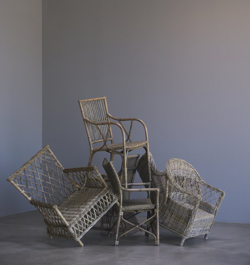 NOVASOLO Wickerworks Squire spisestol - flettet rotting med armlener