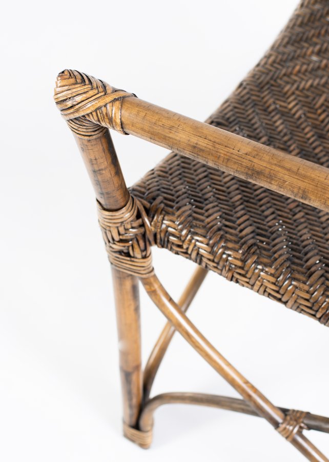 NOVASOLO Wickerworks Squire spisestol - flettet rotting med armlener