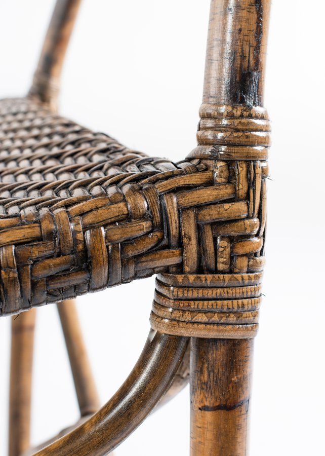 NOVASOLO Wickerworks Squire spisestol - flettet rotting med armlener