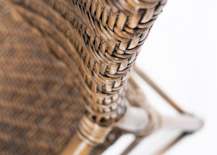 NOVASOLO Wickerworks Squire spisestol - flettet rotting med armlener